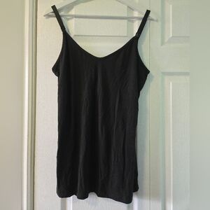Black Spaghetti Strap Maternity Tank Top